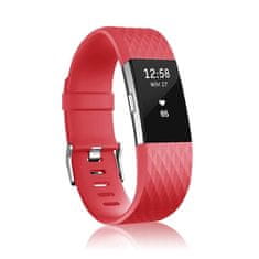 BStrap Silicone Diamond (Small) pašček za Fitbit Charge 2, red