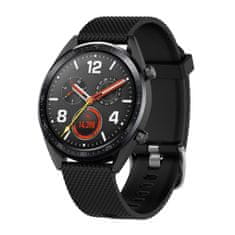 BStrap Huawei Watch GT/GT2 46mm Silicone Bredon pašček, Black