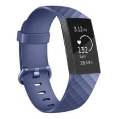 BStrap Silicone Diamond (Small) pašček za Fitbit Charge 3 / 4, dark blue