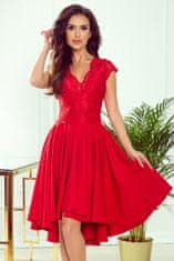 Numoco Obleka z izrezom Patricia rdeča L