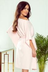 Numoco Obleka z metulji Sofija pastelno roza L/XL