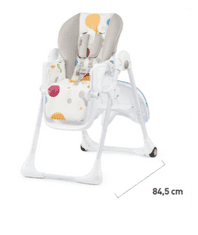 Kinderkraft stolček za hranjenje YUMMY, siva