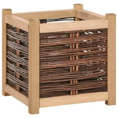 Vidaxl Visoka greda 40x40x40 cm trdna borovina