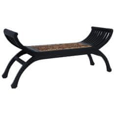 Vidaxl Klop 120 cm temno rjava abaka