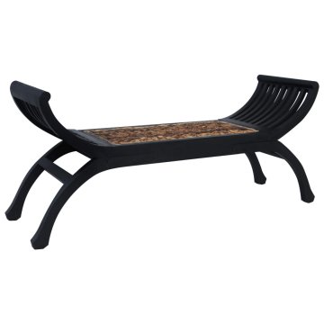 Vidaxl Klop 120 cm temno rjava abaka