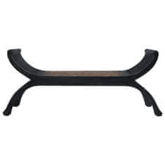 Vidaxl Klop 120 cm temno rjava abaka