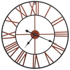 Vidaxl Stenska ura kovinska 58 cm rdeča