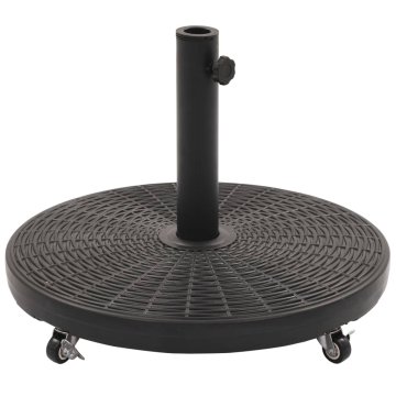 Vidaxl Podstavek za senčnik okrogel črn 27 kg