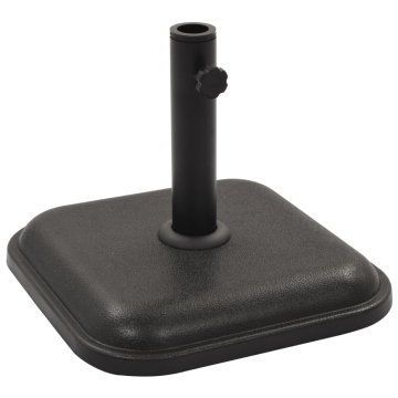 Vidaxl Podstavek za senčnik betonski kvadraten 12 kg črn
