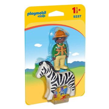 Playmobil Medicinska sestra in zebra , 1.2.3, 2 kos