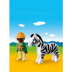 Playmobil Medicinska sestra in zebra , 1.2.3, 2 kos