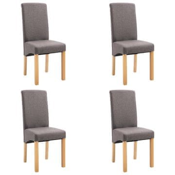 Vidaxl Jedilni stoli 4 kosi taupe blago