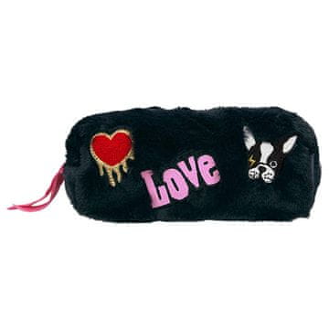 Top Model Plišasti svinčnik , Temno modra s psom