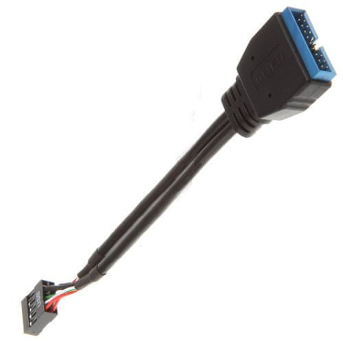 Akasa USB 3.0 do USB 2.0 adapter, 10 cm, črna