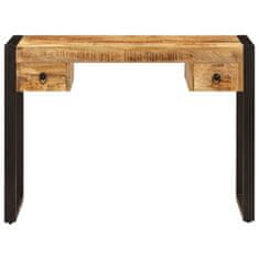 Vidaxl Miza z 2 predaloma 110x50x77 cm trden mangov les