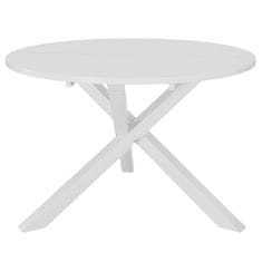 Vidaxl Jedilna miza MDF 120x75 cm bela