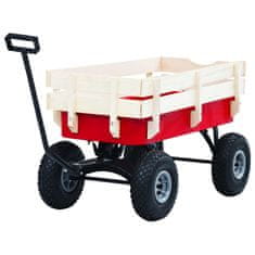 Vidaxl Ročni voziček 150 kg rdeč