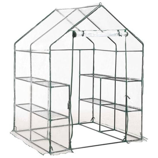 Vidaxl Rastlinjak z 8 policami 143x143x195 cm