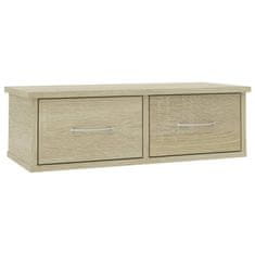 Vidaxl Stenska polica s predali sonoma hrast 60x26x18,5 cm iverna pl.