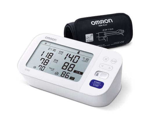 Omron M6 - 2020 Comfort + adapter, nadlaktni merilnik krvnega tlaka