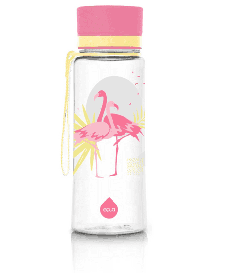 Equa steklenička, brez BPA, Flamingo, 600 ml