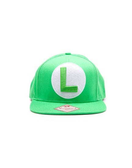 Difuzed Nintendo: Green Snapback Cap With Luigi Logo kapa s šiltom