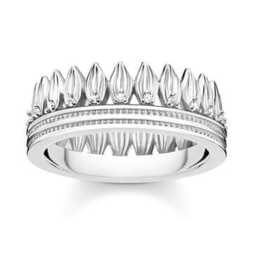 Thomas Sabo Prstan "Pusti krono" , TR2282-051-14-52, Sterling Silver, 925 Sterling srebro, cirkonij bel