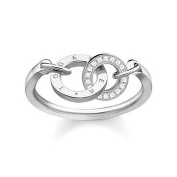 Thomas Sabo Prstan "Skupaj" , TR2141-051-14-52, Sterling Silver, 925 Sterling srebro, cirkonij bel