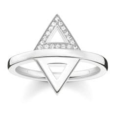 Thomas Sabo Prstan "Trikotnik" , D_TR0019-725-14-54, Sterling Silver, 925 Sterling srebro, bel diamant