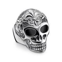 Thomas Sabo Prstan "Lobanja z znakom lilije" , TR2155-637-21-60, Sterling Silver, 925 Sterling srebro, pocrnjeno