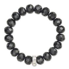 Thomas Sabo "Obsidijanska" zapestnica , X0035-023-11-S, Charm Club, 925 Sterling srebro, obsidijan