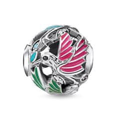 Thomas Sabo Pramen "Hummingbird" , K0339-340-7, Karma kroglice, 925 Sterling srebro, pocrnjena, hladna sklenina, sintetični korund, steklokeramični kamen, cirkonij