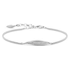 Thomas Sabo Zapestnica "Pismo" , A1935-051-14-L19v, Sterling Silver, 925 Sterling srebro, cirkonij bel