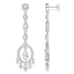 Thomas Sabo Uhani "Beli kamni" , H2029-051-14, Sterling Silver, 925 Sterling srebro, cirkonij bel