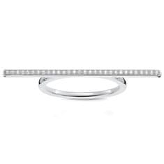 Thomas Sabo Prstan , D_TR0027-725-14-52, Sterling Silver, 925 Sterling srebro, bel diamant