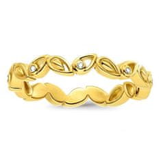 Thomas Sabo Prstan "Pisma" , D_TR0024-924-39-54, Sterling Silver, 925 Sterling srebro, 18k rumeno zlato prevleko, beli diamant