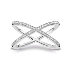 Thomas Sabo Prstan , D_TR0029-725-14-50, Sterling Silver, 925 Sterling srebro, bel diamant