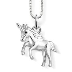 Thomas Sabo Ogrlica "Samorog" , SCKE150243, Glam & Soul, 925 Sterling srebro, hladna emajl črna