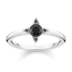 Thomas Sabo Prstan "Črni kamni" , TR2268-643-11-52, Sterling Silver, 925 Sterling srebro, pocrnjeno, cirkonij črno