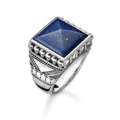 Thomas Sabo Prstan "Etnična lobanja modra" , TR2206-531-1-62, Sterling Silver, 925 Sterling srebro, zatemnjeno, simulirano lapis lazuli