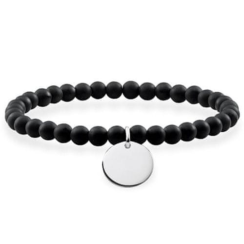 Thomas Sabo "Obsidijanska" zapestnica , LBA0114-023-11-L15,5, Love Love, 925 Sterling srebro, obsidijan