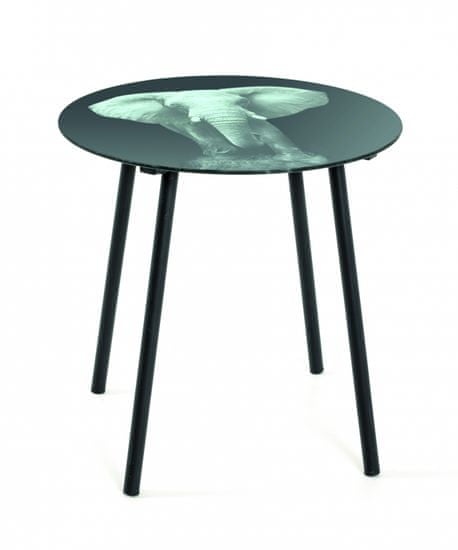 Mørtens Furniture Elefa okrogla miza, 41 cm, črna / siva