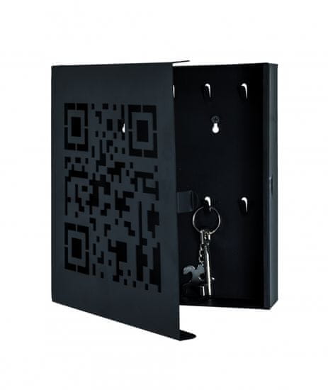 Mørtens Furniture Škatla za ključe Quinto, 24 cm, črna