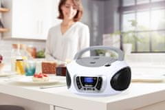 Trevi CMP 510 Boombox, DAB/DAB+, CD predvajalnik, USB, MP3, bel