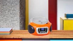 Trevi CMP 510 Boombox, DAB/DAB+, CD predvajalnik, USB, MP3, oranžen