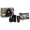 Trussardi jev darilni set, Black Extreme, EDT 50 ml, gel za prhanje 100 ml, kozmetična torbica