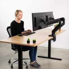 Omega OUPC24D namizni nosilec za dva monitorja, 33,02cm (13) - 68,58cm (27), vrtljiv v vse smeri - odprta embalaža