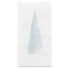 Lene Bjerre Papirnate serviete SHELBY s sliko školjke, svetlo modre, 40 x 40 cm
