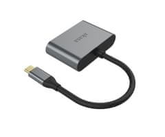 Akasa USB Type-C 2-v-1 adapter iz USB C na HDMI in VGA - kot nov