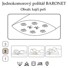 Ch. Fischbacher Vzglavnik BARONET 50 x 90 cm iz kajtskega perja v bombažu